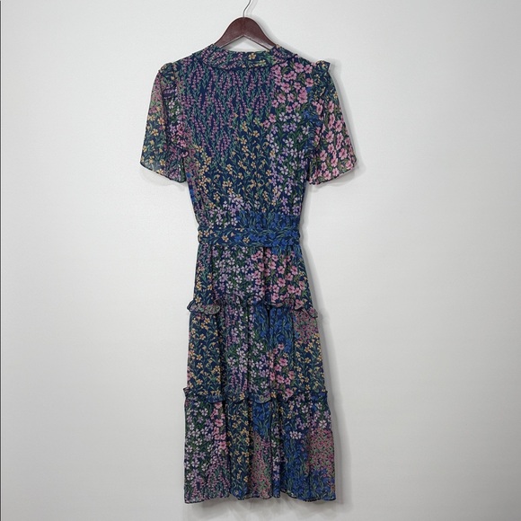 Rachel Parcell Floral V-Neck Ruffle Dress Size 6 - Picture 9 of 12